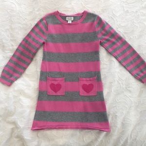 The children’s place stripe dress with heart ❤️ pockets